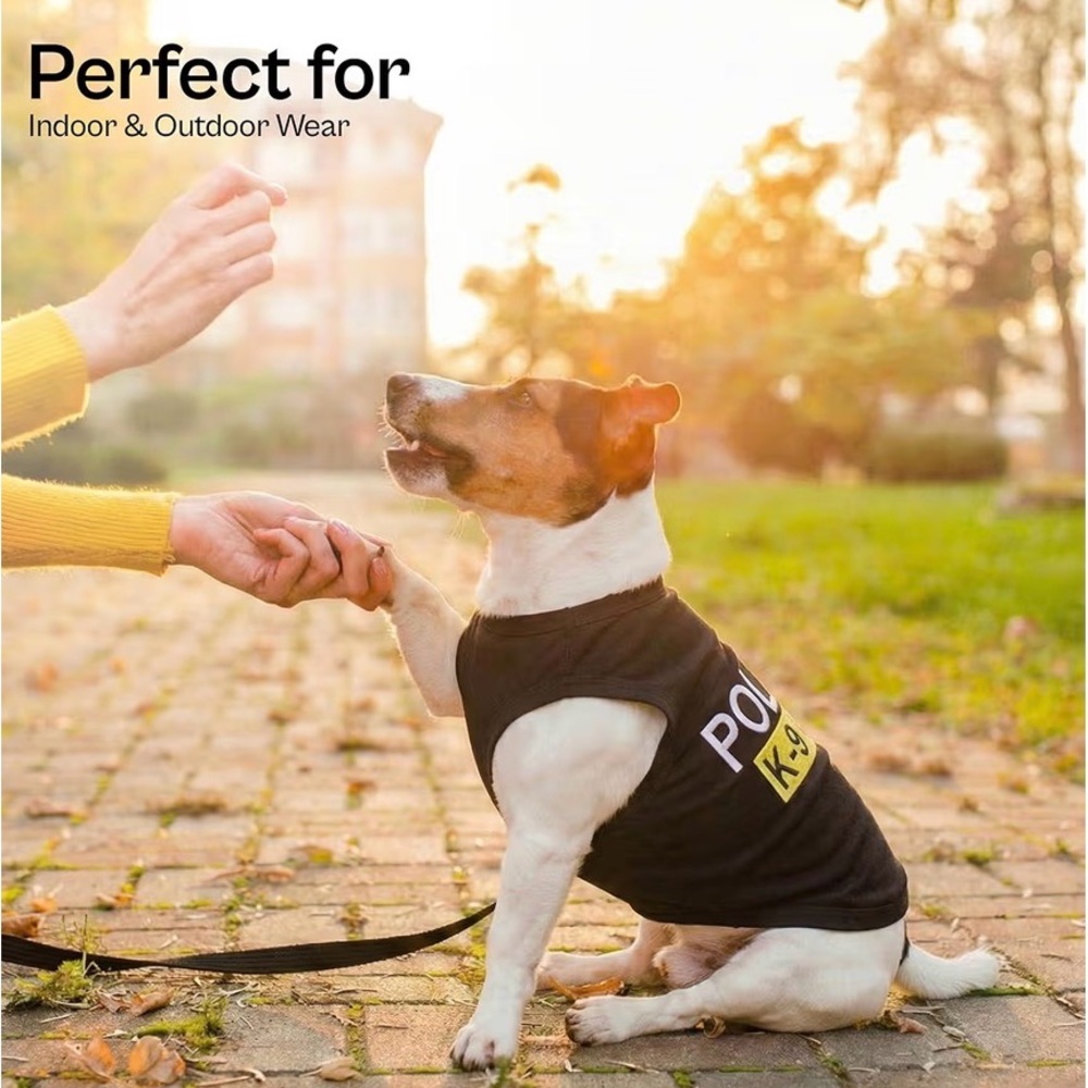Black 'POLICE K-9' Dog Vest